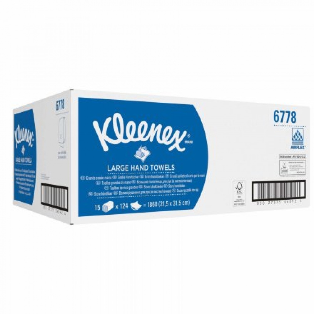6778 Kleenex Сложенные полотенца для ру - Белый /Большой