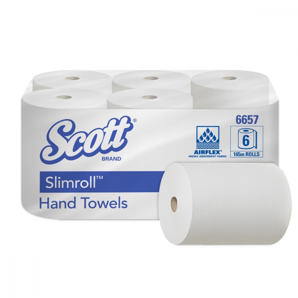 Одноразовые полотенца для рук в рулоне SCOTT SLIMROLL