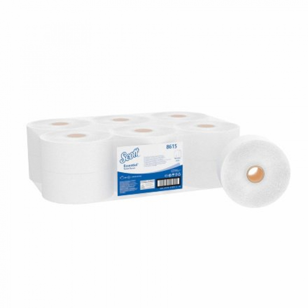 8615 Scott ESSENTIAL Туалетная бумага - Jumbo / Белый /200 M / 60