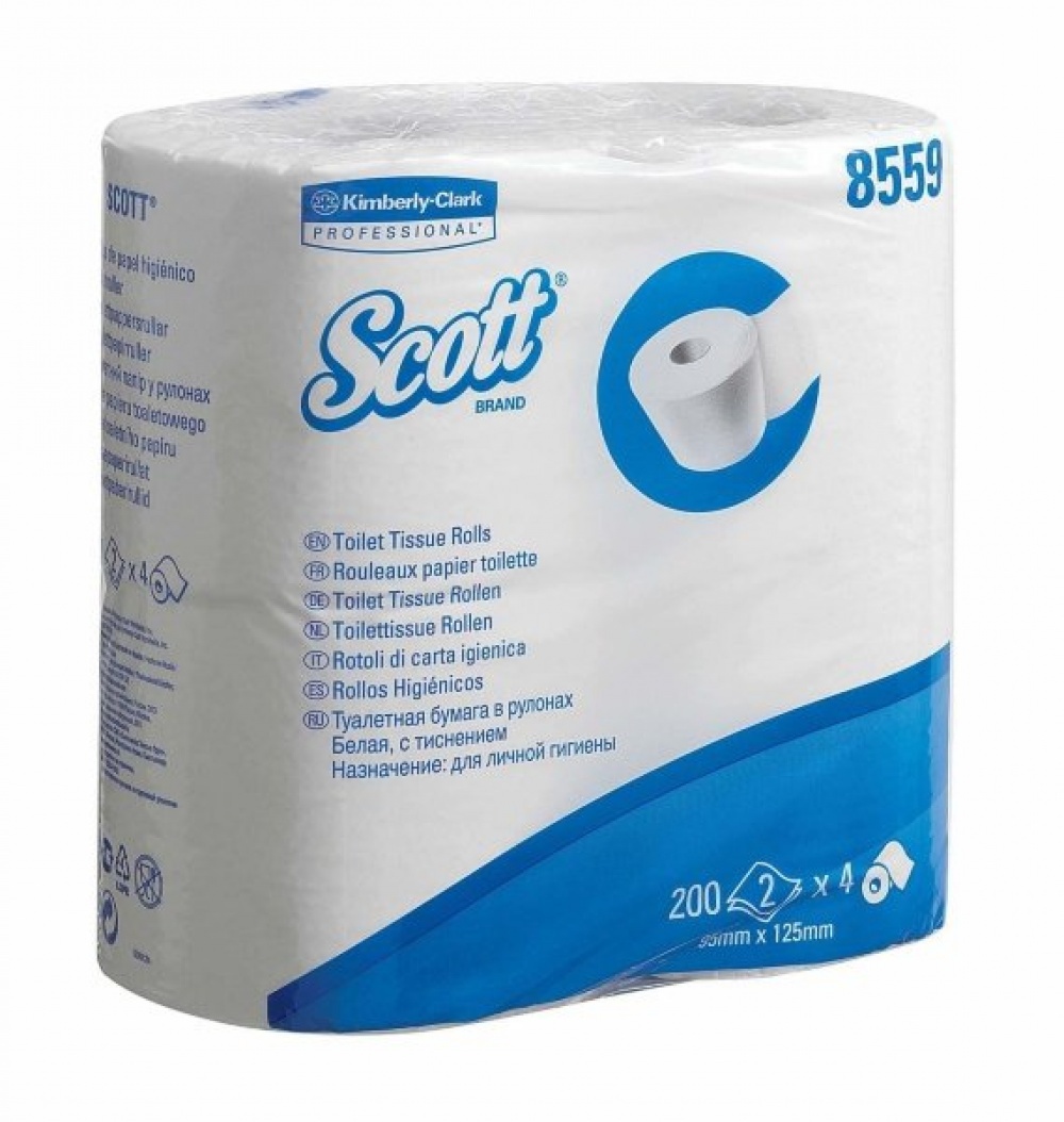 8559 Туалетная бумага в стандартных рулонах Scott Performance двухслойная