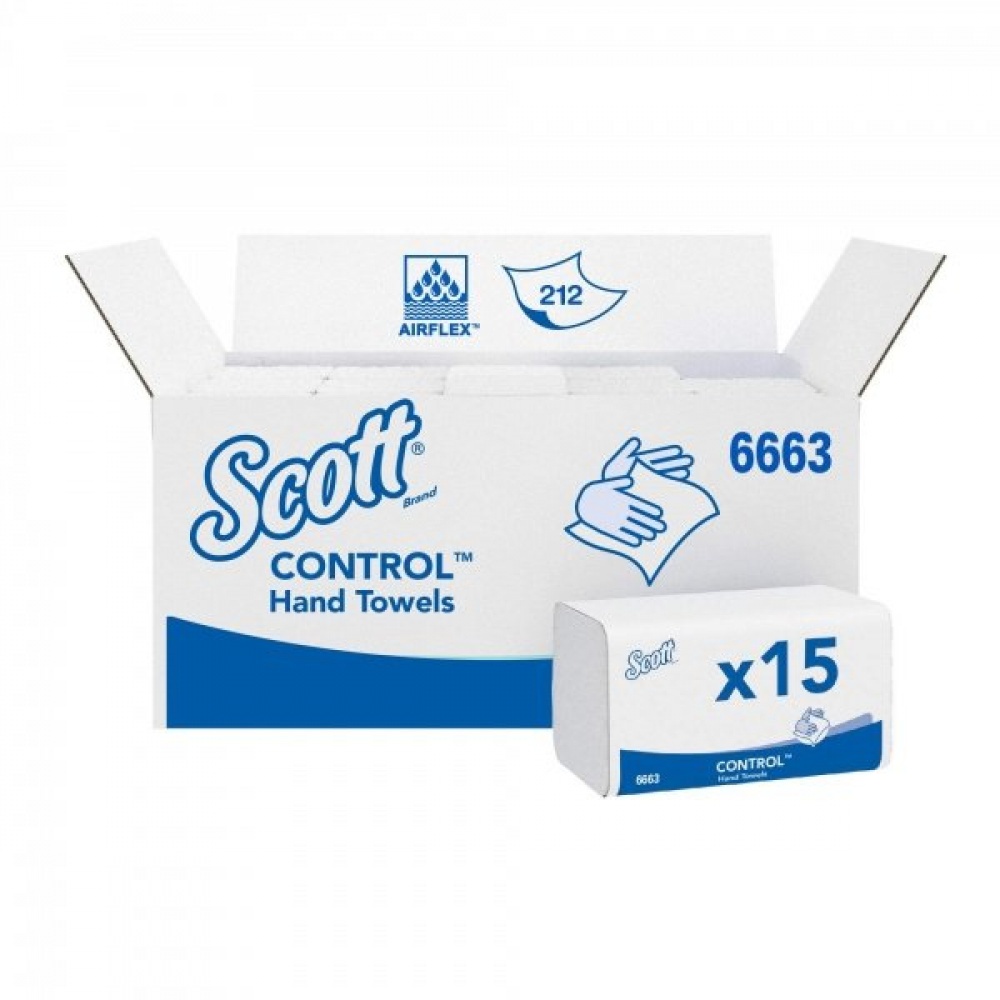 Одноразовые сложенные полотенца для рук SCOTT Performance