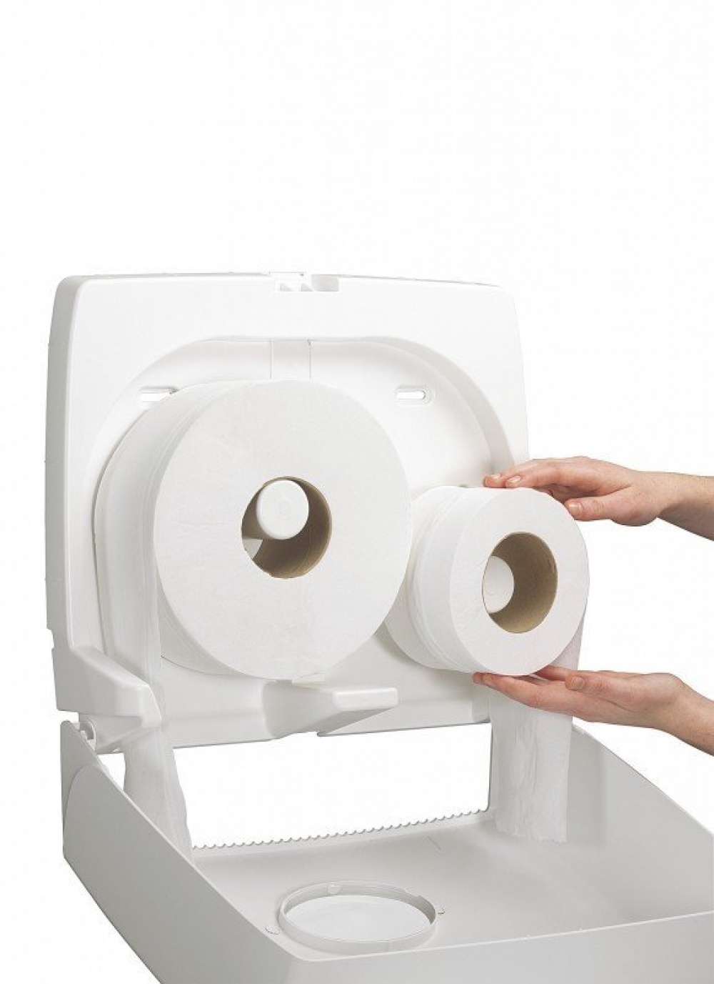 Пластиковый диспенсер для туалетной бумаги в рулонах Midi Jumbo Aquarius*